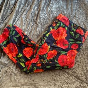 New York & Co cropped floral slacks